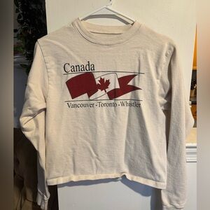 Brandy Melville Canada Flag Long Sleeve Shirt